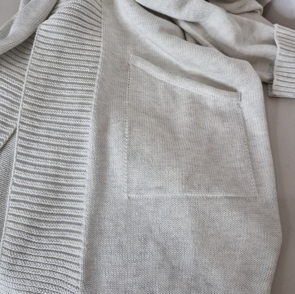 Tahari Open Front Hooded Cardigan w/ Pockets Heavy Knit Cotton Blend - Size 3X - Picture 7 of 14